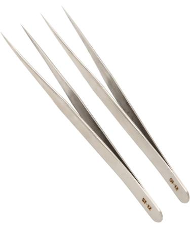 Premium Stainless Steel Fine Tweezers - Durable Portable & Glossed for Precision Control | Ideal for Hearing Aid Adjustment - Buy Online on SooperMarket.com