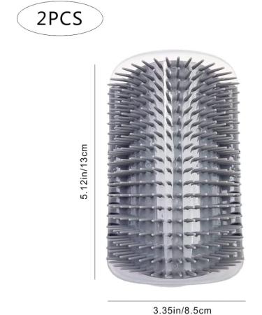 ZBJBinCH 2 Pcs Cat Self Groomer PP Wall Corner Grooming Brush Comfortable Cats Massage Comb for All Long and Short Hair Pet Cats(Gray) - Buy Online on SooperMarket.com