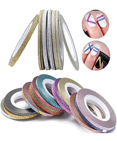 3 Rolls(One roll per size) Monochrome Scrub Nail Art Striping Tape Lines Width 1/2/3mm-Striping Tape for Nail Art-Nail Striping Tape Foil-Nail Striping Tape Thick-Nail Striping Tape with Dispenser-Self-Adhesive DIY Nail Art Tape 14 - Buy Online on SooperMarket.com