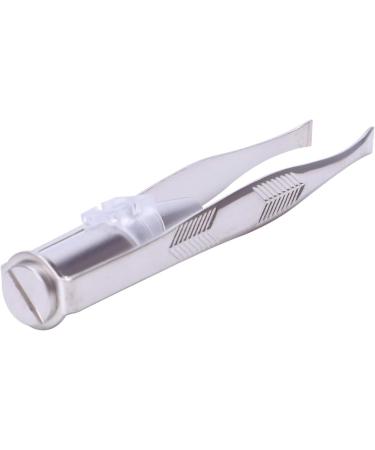 Spactz Stainless Steel Eyelashes Eyebrow Tweezer + LED Light - Buy Online on SooperMarket.com