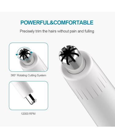 Nasal Hair Trimmer & Eyebrow Trimmer - Precision Touch Beauty Painless Nose Hair Cutter for Men & Women - AG-1458W (White) - Buy Online on SooperMarket.com