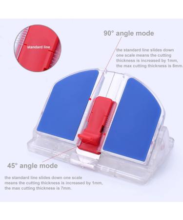 Professional Mat Cutter with 3 Replacement Blades - 45 & 90 Degree Bevel Cut Tool for Art Framing - Blue - Buy Online on SooperMarket.com