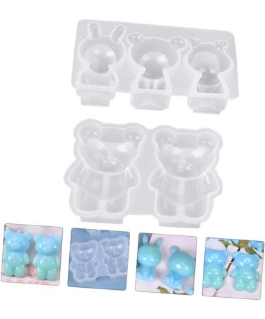 FELTECHELECTR 2pcs Doll Cartoon Ornaments Adorable Rabbit Molds Pendants Dessert Earring Shape Coaster Crystal - Buy Online on SooperMarket.com