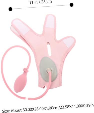 CANIGHT 1pc Inflatable Face Strap Face Strap Double Chin Face Lifting Strap Thin Face Strap Fabric Pink - Buy Online on SooperMarket.com