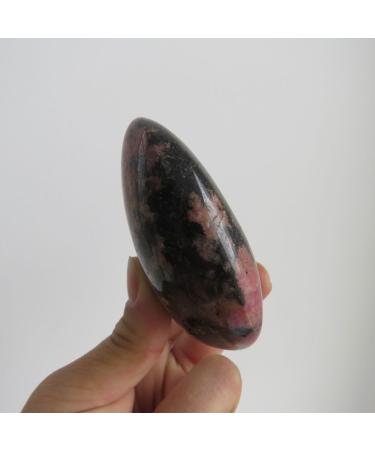 223g Natural Rhodonite Crystal Palm Stone Polished Fengshui Reiki Specimens and Stones - Stones - Buy Online on SooperMarket.com