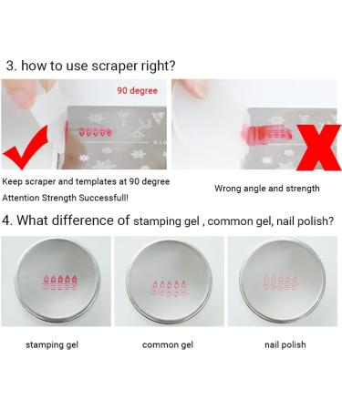 Silicone Nail Stamper French Tip with Scraper for Nails Manicure Tools Stamp Polish Stencil Template for Manicure Tools Nail Art Template Seal Stamper Scraper - Buy Online on SooperMarket.com