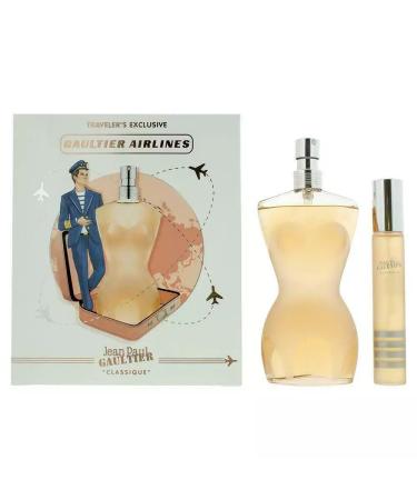 Jean Paul Gaultier Classique 2-Piece Set for Women (3.4 Oz Eau De Toilette Spray + 0.67 Oz Eau De Toilette Spray) 2.04 Ounce (Pack of 2) - Buy Online on SooperMarket.com