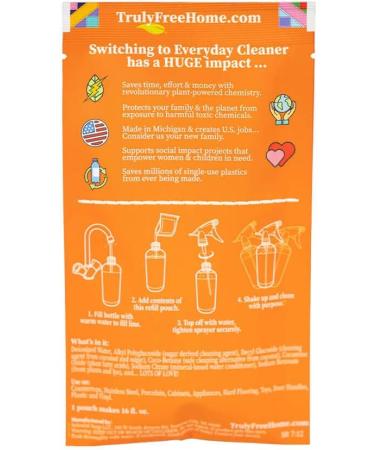Truly Free Everyday Cleaner - Natural All-Purpose Spray & 2 Refills | Eco-Friendly Household Cleaning Supplies - Buy Online on SooperMarket.com