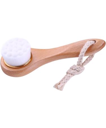 Facial Cleansing Brush Manual Face Brush Bamboo Charcoal Bristles Wooden Handle Deep Pore Exfoliation Wash Makeup Massaging Brush Manual Face Brush - Buy Online on SooperMarket.com