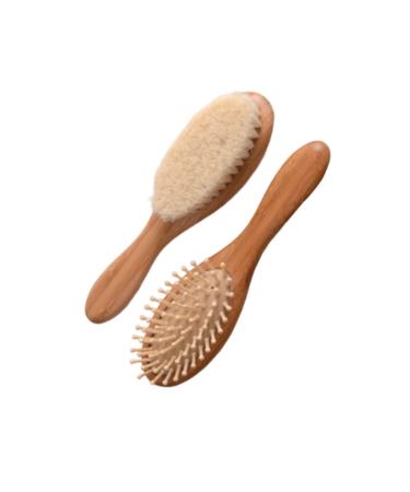 FRCOLOR 1 Set Baby Shower Supplies Scalp Massagers Toddler Suit Wooden Baby Brush Newborn Hair Brush Baby Hair Brush Set Baby Hair Comb Baby Shower Brush Hair Brush for Baby Hairbrush Tool