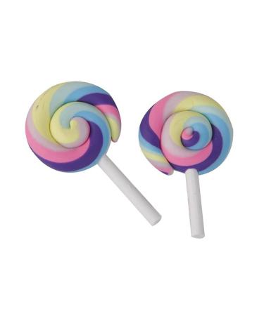 Cabilock 10pcs Candy Candies Diy Craft Lollipop Decoration Clay Lollipop Cell Phone