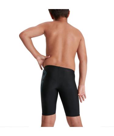 Speedo Boys Boom Logo Swim Shorts | 11-12 Years | Black/Light Adriatic - International Shipping Available - Buy Online on SooperMarket.com