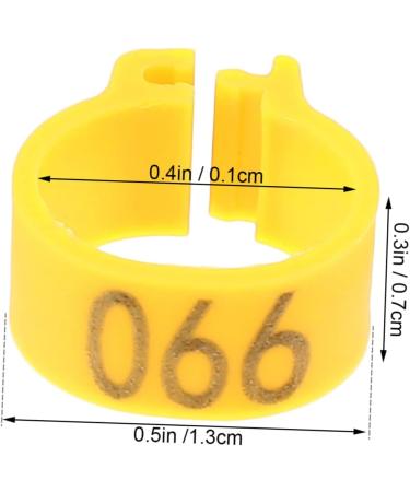 300 Pcs Pigeon Anklet Baby Items Baby Clips Bands for Pigeon Foot Ring for Pigeon Ring Clamp Chicken 1.3X1.3CMx3pcs Yellowx3pcs - Buy Online on SooperMarket.com