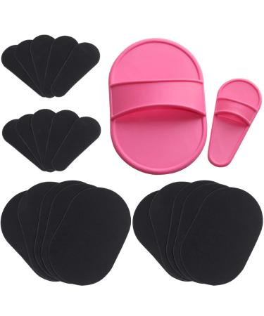 Exfoliating Hair Removal Pads x20 x2 Buffer Pad Holders x10 Large & x10 Small Buffer Pads - Smooth Skin on Legs Arm Face Top Lip - Unwanted Hair Removal Depilation Pads by TRIXES