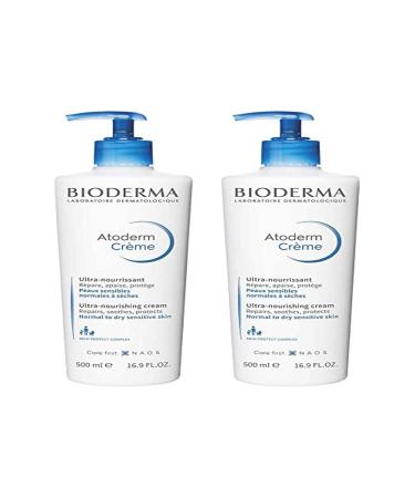 Bioderma atoderm ultra-nutrendant 24-hour moisturizer for normal to sensitive skin 2 x 500 ml unparked 500 ml (2 pack)