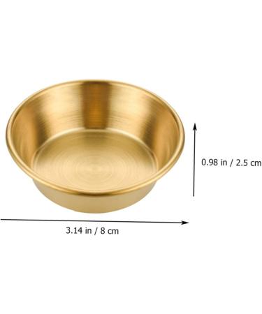 PRETYZOOM 4pcs Seasoning Dish Small Seasoning Plate Individual Teaspoon Rest Metal Portion Cups Dry Fruit Seasoning Bowls Tea Spoons Stainless Household Soy Sauce Stainless Steel - Buy Online on SooperMarket.com