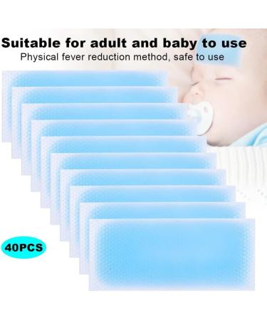 40 Cooling Gel Patches - Safe for Babies & Adults | Fever Reducer Headache Relief Sunstroke & Tiredness Aid - Buy Online on SooperMarket.com