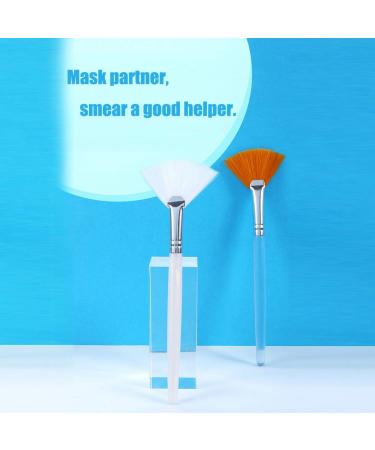 4 Pcs Soft Facial Applicator Brushes for Peel Glycolic Mask - Orange-White - Buy Online on SooperMarket.com