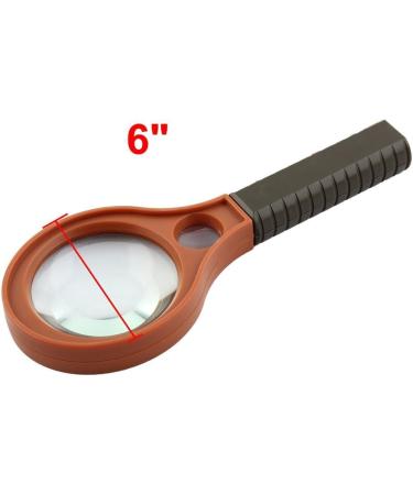Plastic Frame Nonslip Grip 50mm Lens Handheld Reading Magnifying Glass Magnifier 4X Good Times - Buy Online on SooperMarket.com