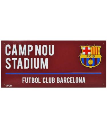 FC Barcelona Camp Nou Street Sign - One Size White | Official Merchandise for Fans - Buy Online on SooperMarket.com