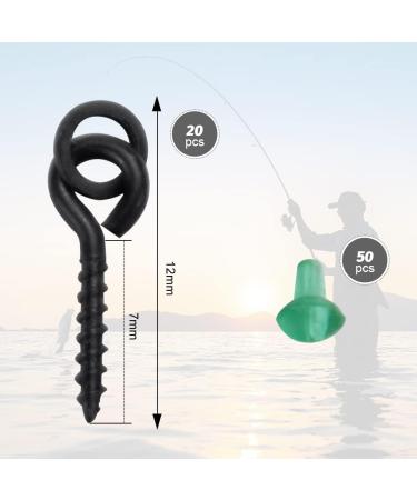 Ottymo 20 Screw Bait & 50 Hook Stopper Bait Screws Stainless High Toughness Carp Fishing Accessories - Buy Online on SooperMarket.com