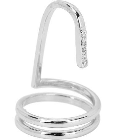 TYCIONG Decorative Nail Ring Fashion Fingertip Jewelry Nail Art Ring Ladies Wearing Nail Accessories (3050 platinum) - Buy Online on SooperMarket.com