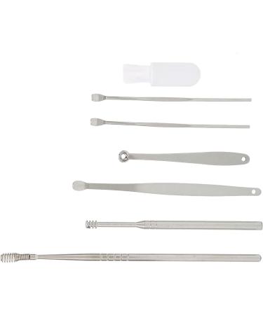 Spring Earwax Cleaner Tool 7 In1 Stainless Steel Ear Pick Set Exquisite Remove Earwax for Ear Cleaning - Buy Online on SooperMarket.com
