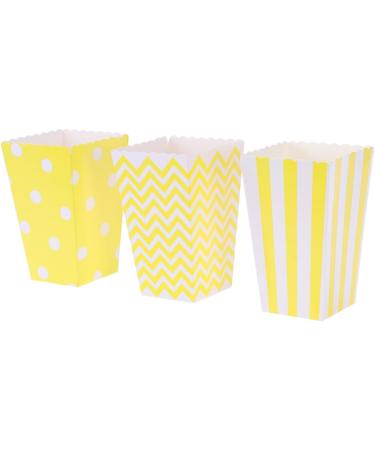 CIYODO 48pcs Party Candy Cartons Popcorn Boxes for Party Popcorn Gifts Popcorn Bucket Men Gift Popcorn Cups Candy Buffet Bags Candy Bar Bag Mens Gifts Man Party Bag Disposable medium Yellow - Buy Online on SooperMarket.com