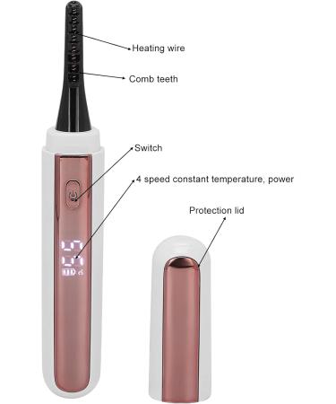 Electric Eyelash Curler Heated Eyelash Clip Heated Eyelash Curler Comb USB Charging Eyelash Curler with Mascara & 4 Level Temp Heated Eyelash Perm with LCD Display for Women Sorandynibc8m9zkr-12 - Buy Online on SooperMarket.com