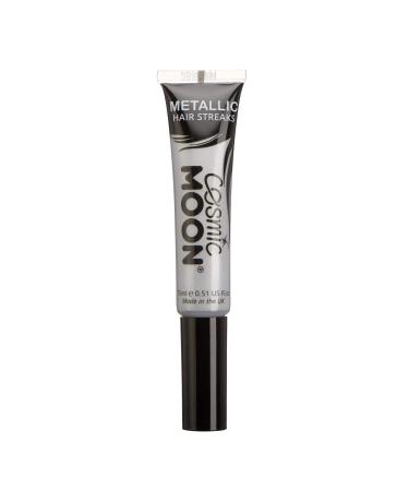 Metallic Hair Color Streaks | Cosmic Moon 0.50fl oz - Silver | Temorary Wash Out Hair Dye