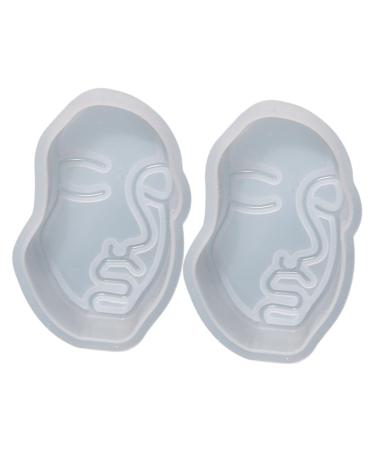 STOBOK Face Resin Molds 2pcs Silicone Mold Hand Mold Silicone Cake Mold Handmade Soap Mold Candy Mold Human Face Manual Soap Molds Scented Candle Mold Crafts Household Silica Gel