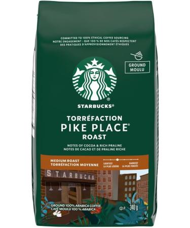 Starbucks Pike Place Ground Coffee Medium Roast Coffee 100% Ground Arabica Beans - 340g Bags (Pack of 6 2040g) - Buy Online on SooperMarket.com
