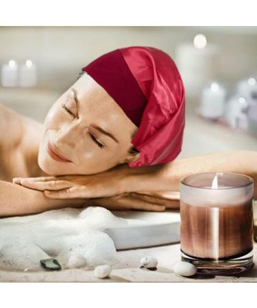 Buy Ladaypoa Long Satin Sleeping Cap | 2-Piece Extra Large Sleeping Hats for Women - Black & Red Perfect for Long Braids - Buy Online on SooperMarket.com