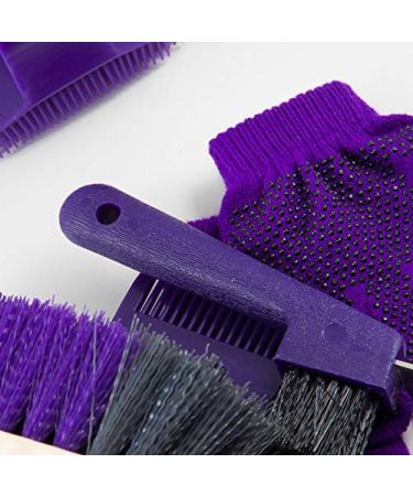 PFIFF 100576 Children's Grooming Box - 6-Piece Horse Care Kit Purple | International Shipping Available - Buy Online on SooperMarket.com