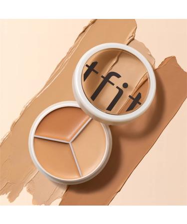 Full Cover Concealer Palette - Tri-Color Makeup Corrects Dark Circles, Red Marks, Scars - Waterproof, Long Lasting & Matte Finish - Buy Online on SooperMarket.com