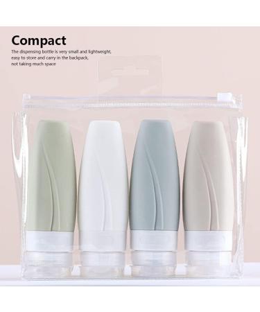 Dajidafu Travel Silicone Dispenser Bottle Shower Gel Toothpaste Makeup Squeeze Tube Refillable Leakproof Container Accessories Light Gray 90ML - Buy Online on SooperMarket.com