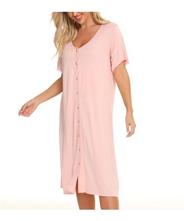 Jecarden Women's Maternity Nightgown - Short Sleeve Hospital Childbirth Sleepwear - Buy Online on SooperMarket.com