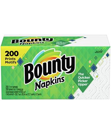 Bounty Quilted Napkins, 1-Ply, 12.1In X 12In, 100/PK, White