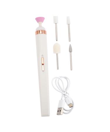 Healeved 2 Sets Nail Polisher Wireless Nail Drill Portable Nail Drill Nail Grinder Drill for Nails Professional Brushless Nail Kits Nail Shaper Electric Plastic White Nail File