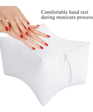 Nail Cushion Nail Cushion Soft Pu Leather Manicure Hand Rest Cushion Dual Use Hand Pillow White - Buy Online on SooperMarket.com