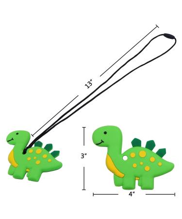 Silicone Dinosaur Chew Necklaces for Sensory Kids - Perfect for Autism, ADHD, SPD - Anxiety Relief and Fidget Reduction - Blue & Green - Buy Online on SooperMarket.com