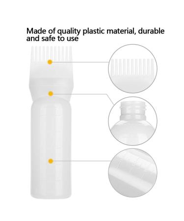 Hair Dye Brush Bottle - 3 Colors Lightweight Applicator Tool for Hair Color & Shampoo (White) | Best Hair Dyeing Accessories - Buy Online on SooperMarket.com