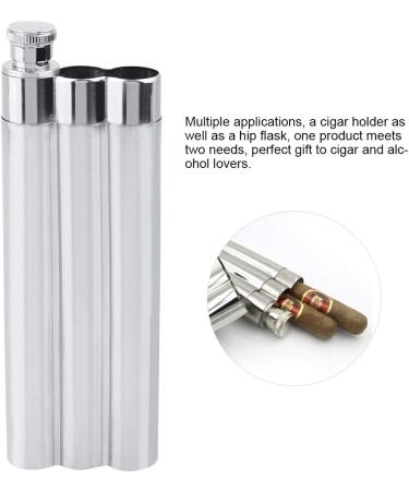 Cigar Case Hip Flask Round Egde Design Cigar Rubber Cigar for Alcohol Lovers - Buy Online on SooperMarket.com