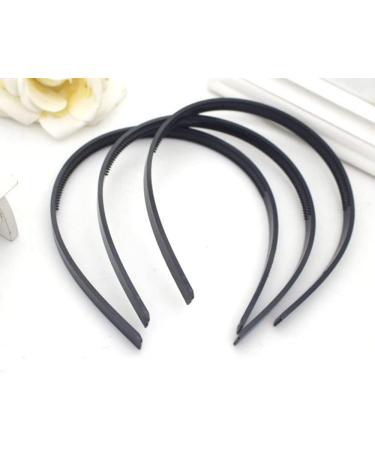 6 Pieces black headband women with teeth skinny plastic headbands thin hairbands with teeth comb for women men girls - Buy Online on SooperMarket.com