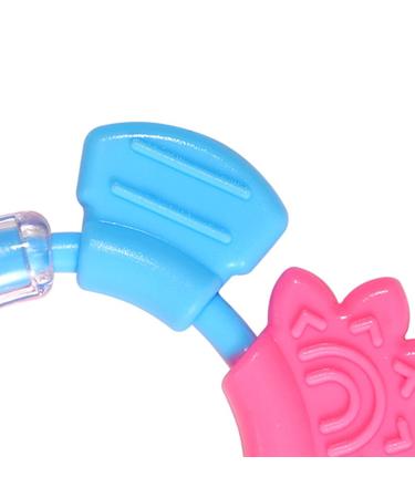 Silicone Baby Rattle Teether Gum Toy for Infants - Pink - Buy Online on SooperMarket.com