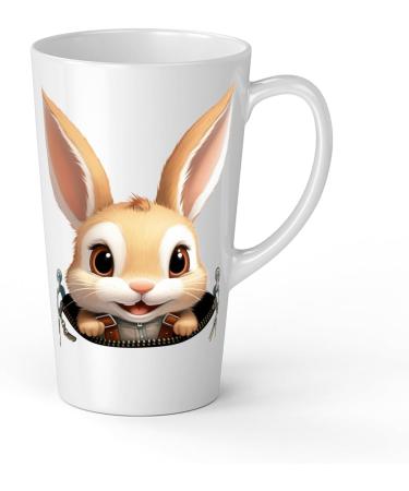 White Ceramic Baby Rabbit Mug - Large 483 ml Perfect for Hot Chocolate or Milk Fun and Easy to Use - Buy Online on SooperMarket.com