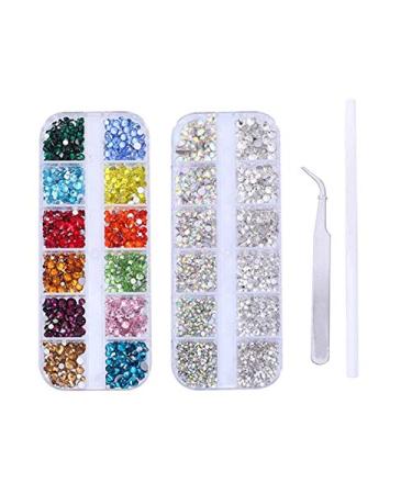 yilin Nail Art Rhinestone Decoration Set with Curved Tweezer Sculpture Pen for Nail Art Tools