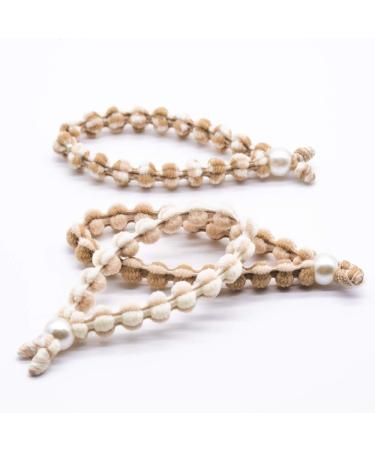 Bunzee Bands - Adjustable Length Hairbands | No-Slip Cushioned Design | Perfect for Thick Ponytails, Buns, Puffs & Updos | Patent Pending (Small, Beige) - Buy Online on SooperMarket.com