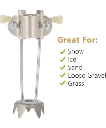 Cane Ice Grip Attachment for Walking Mobility Crutches Non Slip Ice Grip with Durable Steel Tip - Buy Online on SooperMarket.com