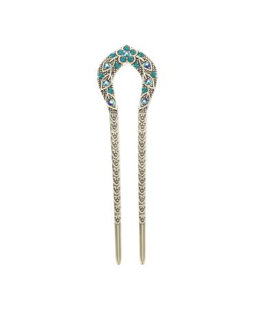 minkissy Metal Hair Forks for Buns Hair Fork u Shape Chopsticks for Hair U Shaped Hair Fork Vintage Hair Sticks for Long Hair Vintage Hair Stick Pin Hair Accessory Miss Pattern Styling Clip